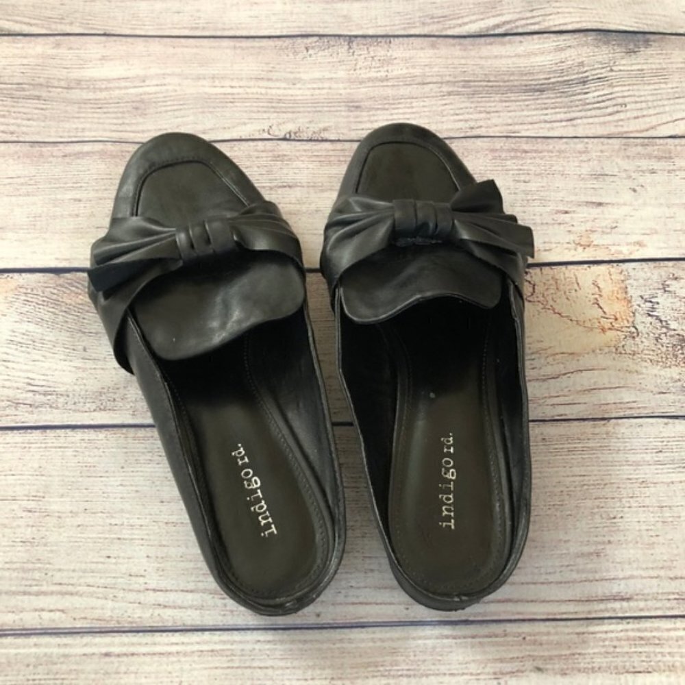 Black Indigo Rein Mariela Mules Size 8 - Picture 4 of 5
